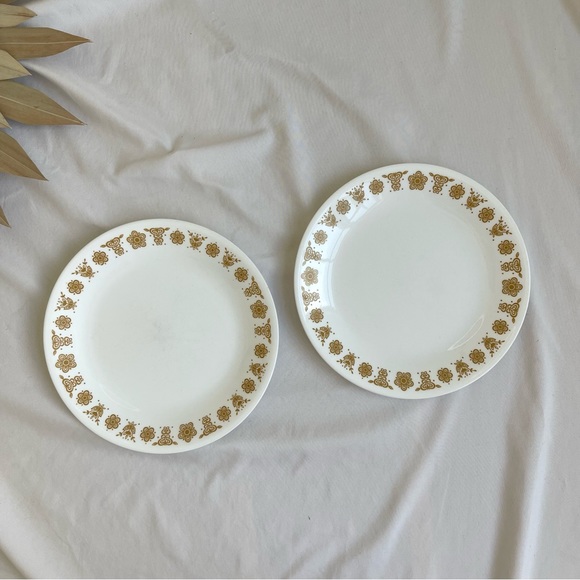 Corelle Taylor Swift Anti Hero Music Video Floral Butterfly Gold White Plates - Picture 3 of 12